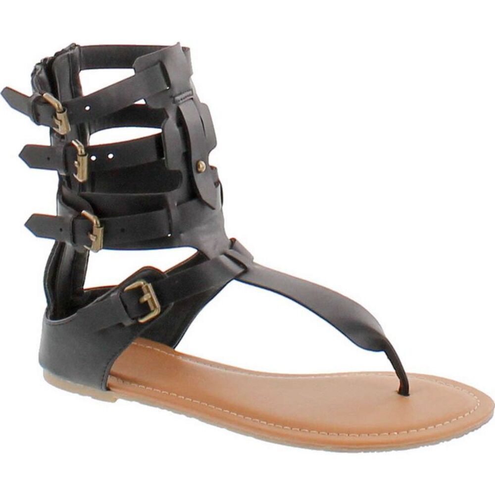 Wild Diva Tanaya-540 Black Black Womens sandals 7.5 NEW